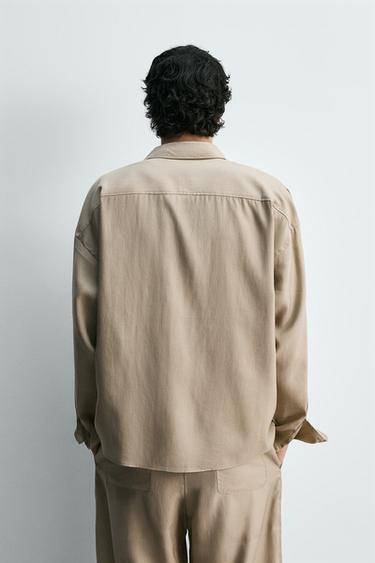 CHEMISE FLUIDE À POCHES - Vert olive de Zara - Image 2