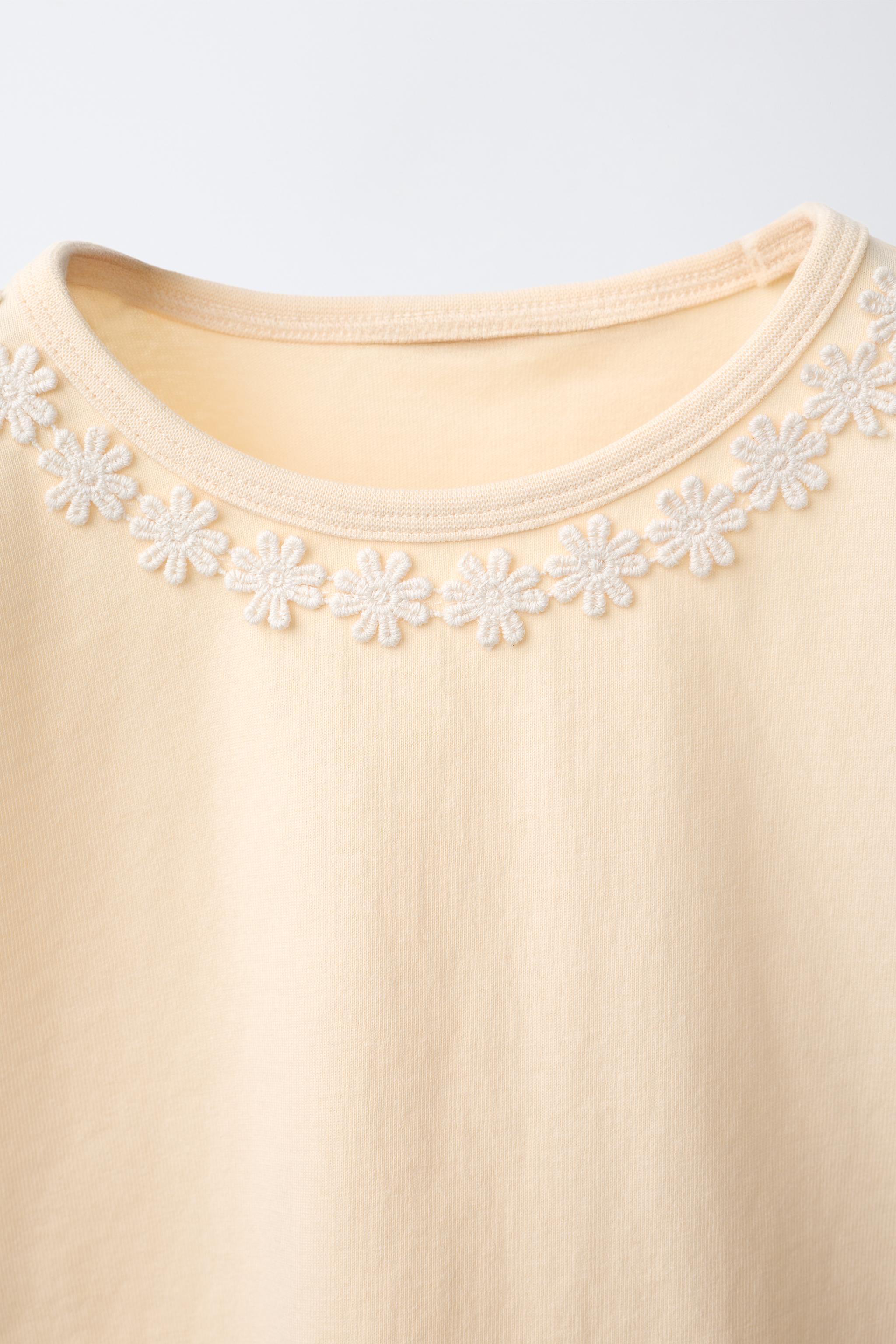Детские футболки Zara DAISY LACE T-SHIRT — фото 3