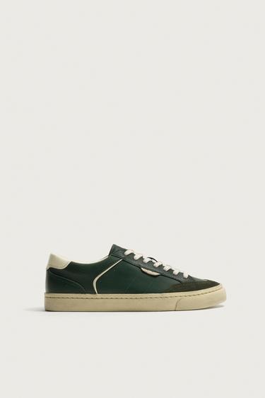 TRAINERS WITH CONTRAST SOLE - Green by Zara