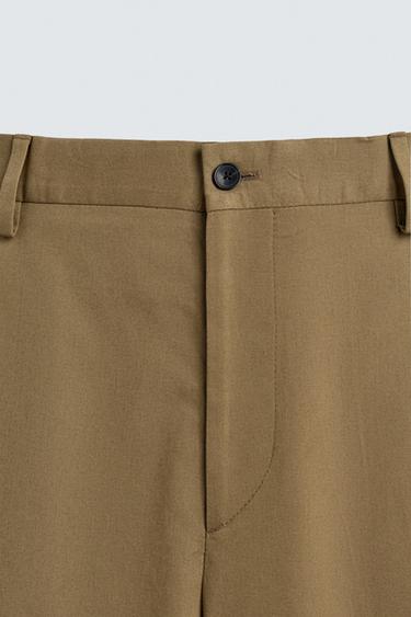 PANTALON DE COSTUME À PLIS ÉDITION LIMITÉE - Marron clair de Zara - Image 7