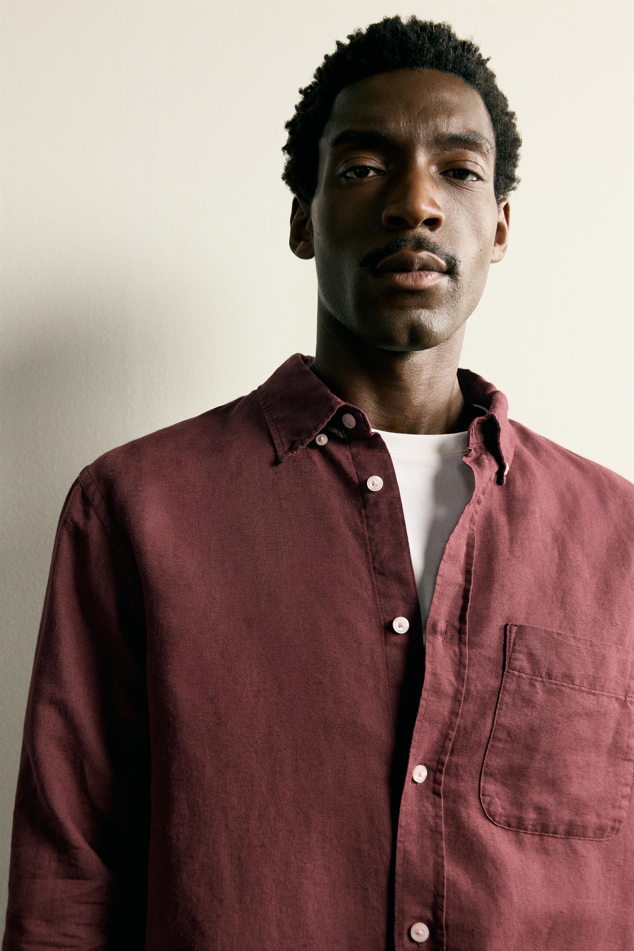 LINEN COTTON BLEND SHIRT