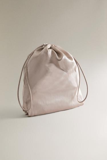 LARGE SILK BAG - Ecru White by Zara - Image 1