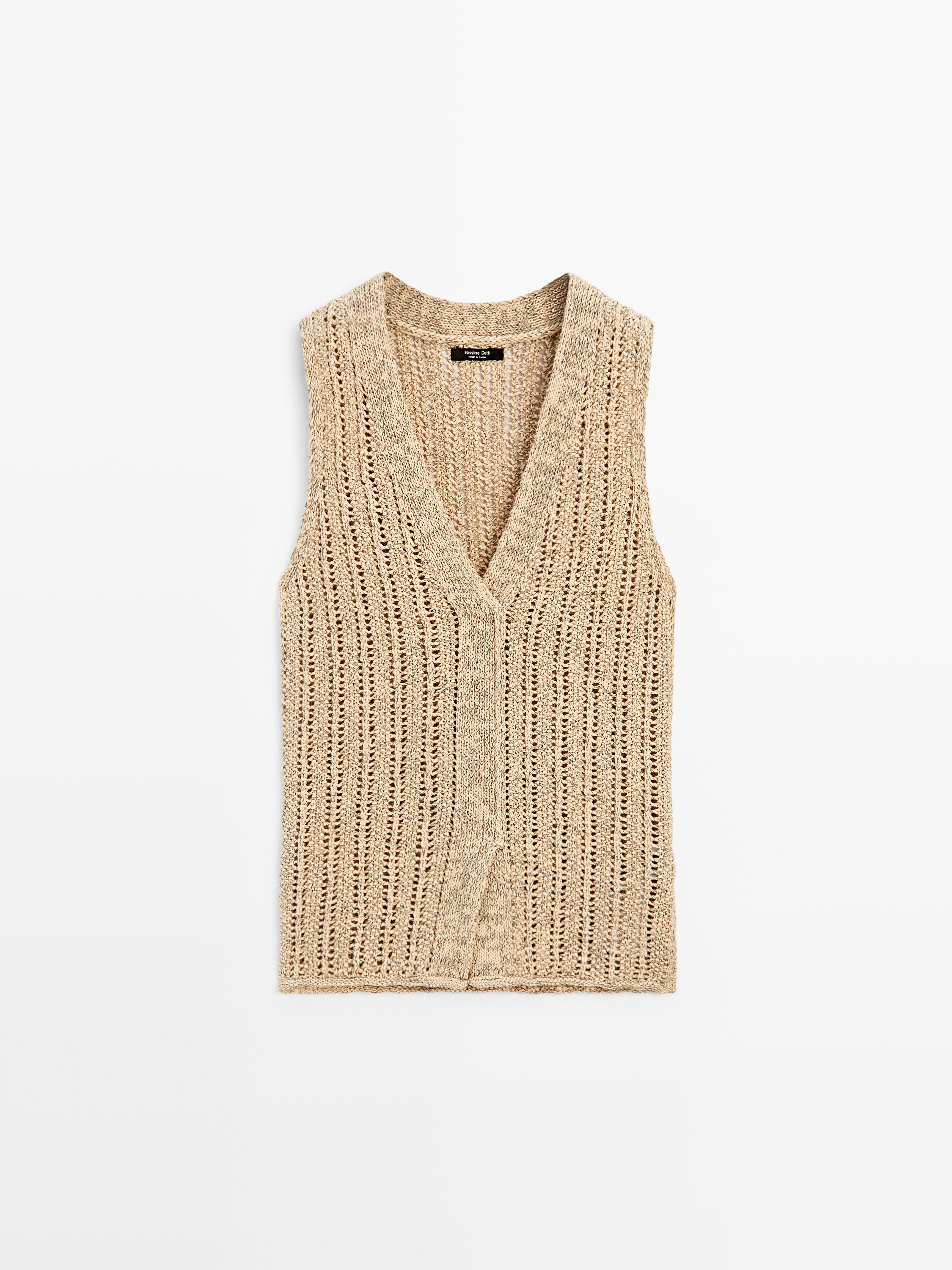 Gilet maille ajourée