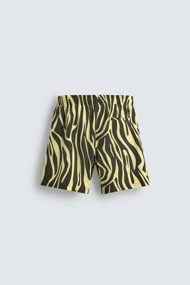 ANIMAL PRINT LONG SWIMMING TRUNKS - Zebra by Zara - Image 6