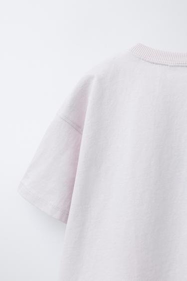 T-SHIRT IMPRIMÉ CHIEN - Mauve clair de Zara - Image 3