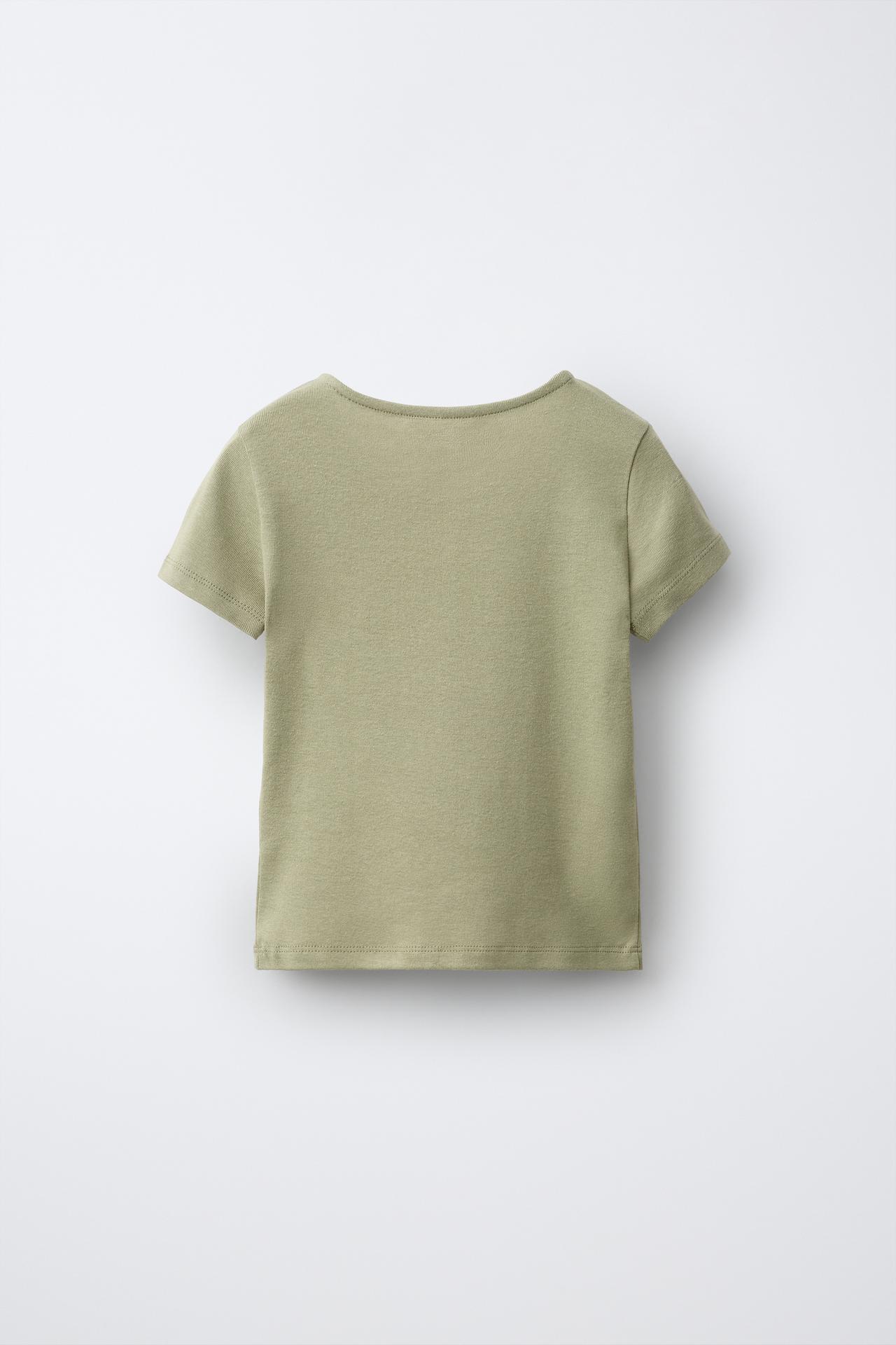 STUDDED STAR T-SHIRT — Khaki