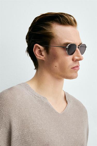 100% LINEN RELAXED FIT JUMPER - Light beige by Zara - Image 5