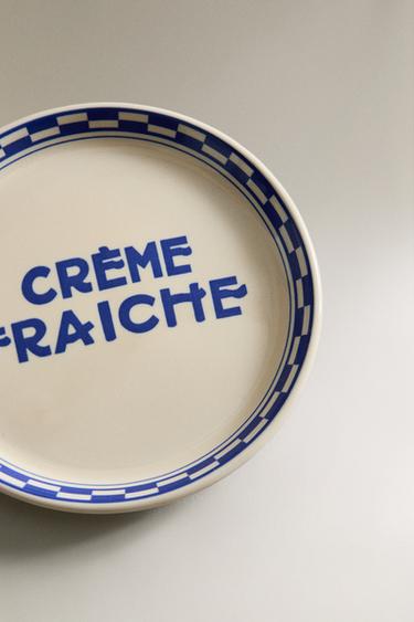 CRÈME FRAICHE CERAMIC SIDE PLATE - Ecru by Zara - Image 2