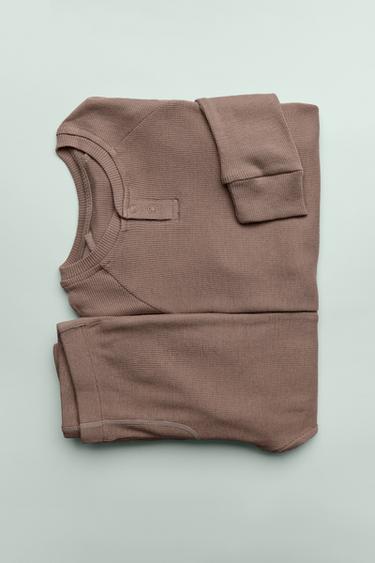 2-6 AÑOS/ PIJAMA CON LANA MERINO - Marrón de Zara