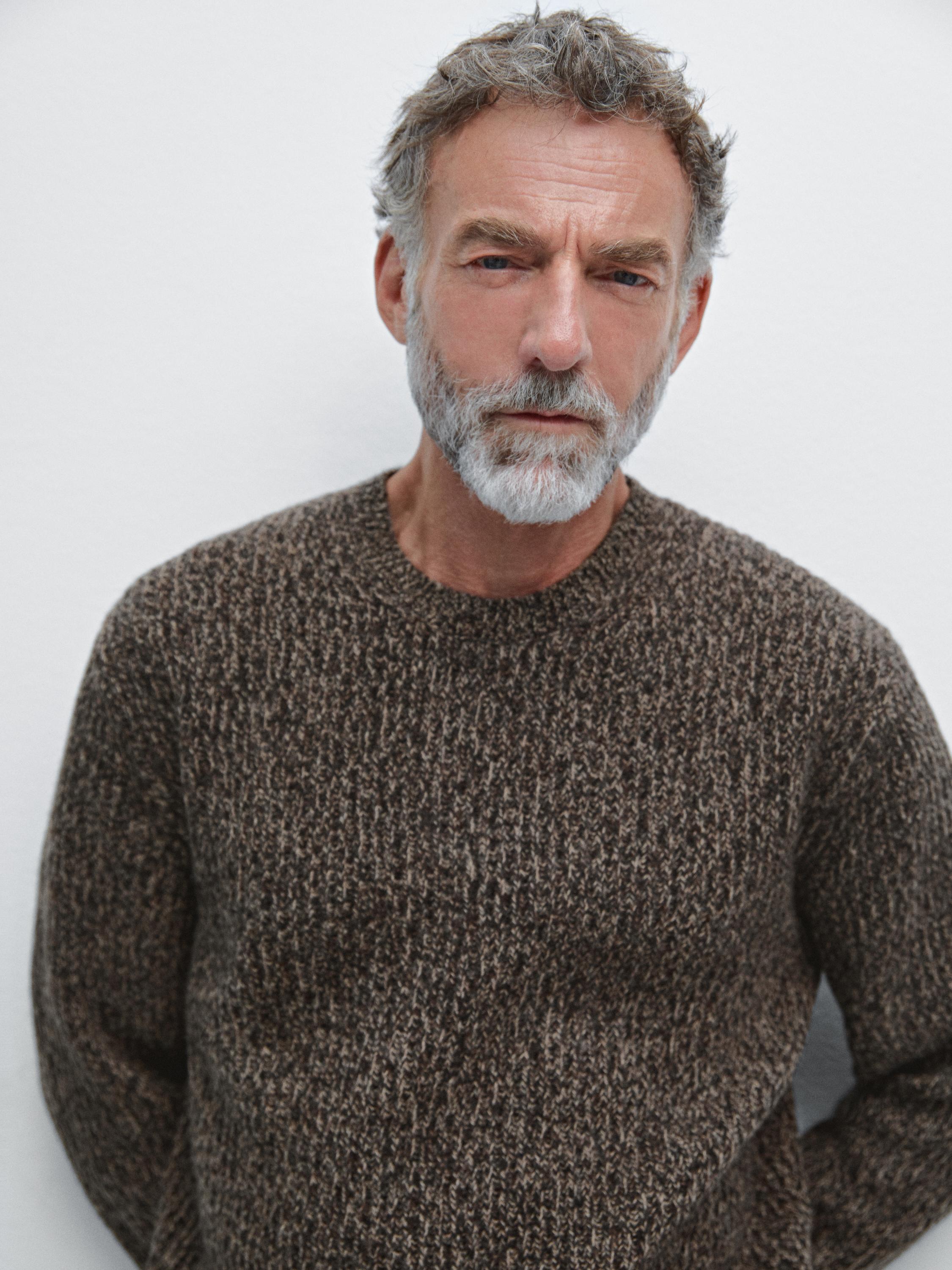 Crew neck sweater 100% wool