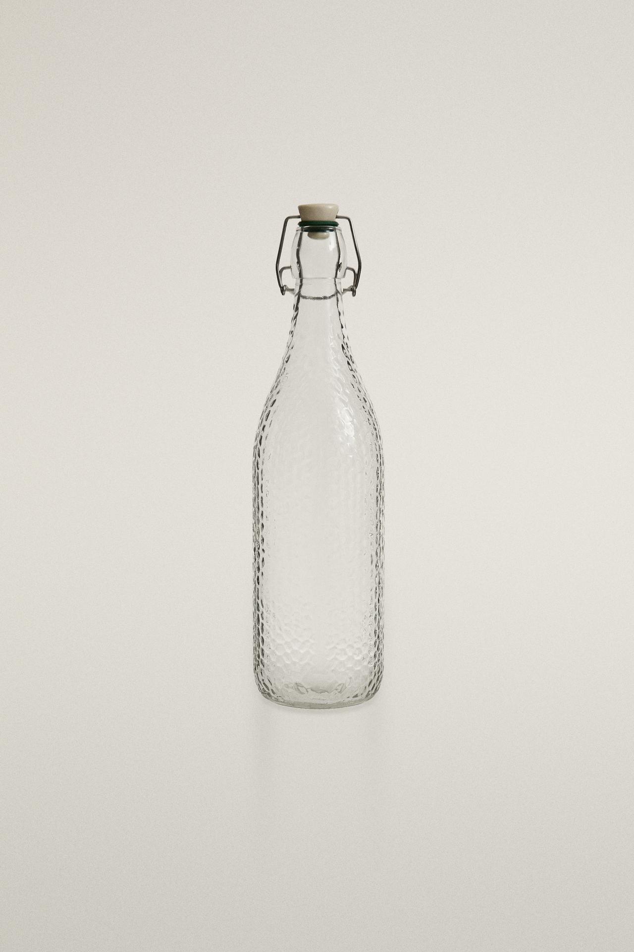 BOTTLE WITH CERAMIC STOPPER — Transparent
