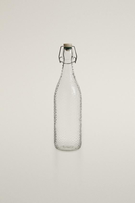Zara BOTTLE WITH CERAMIC STOPPER - Transparent - Image 0