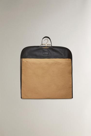 PORTE-COSTUMES CUIR - Beige / Marron clair de Zara - Image 1