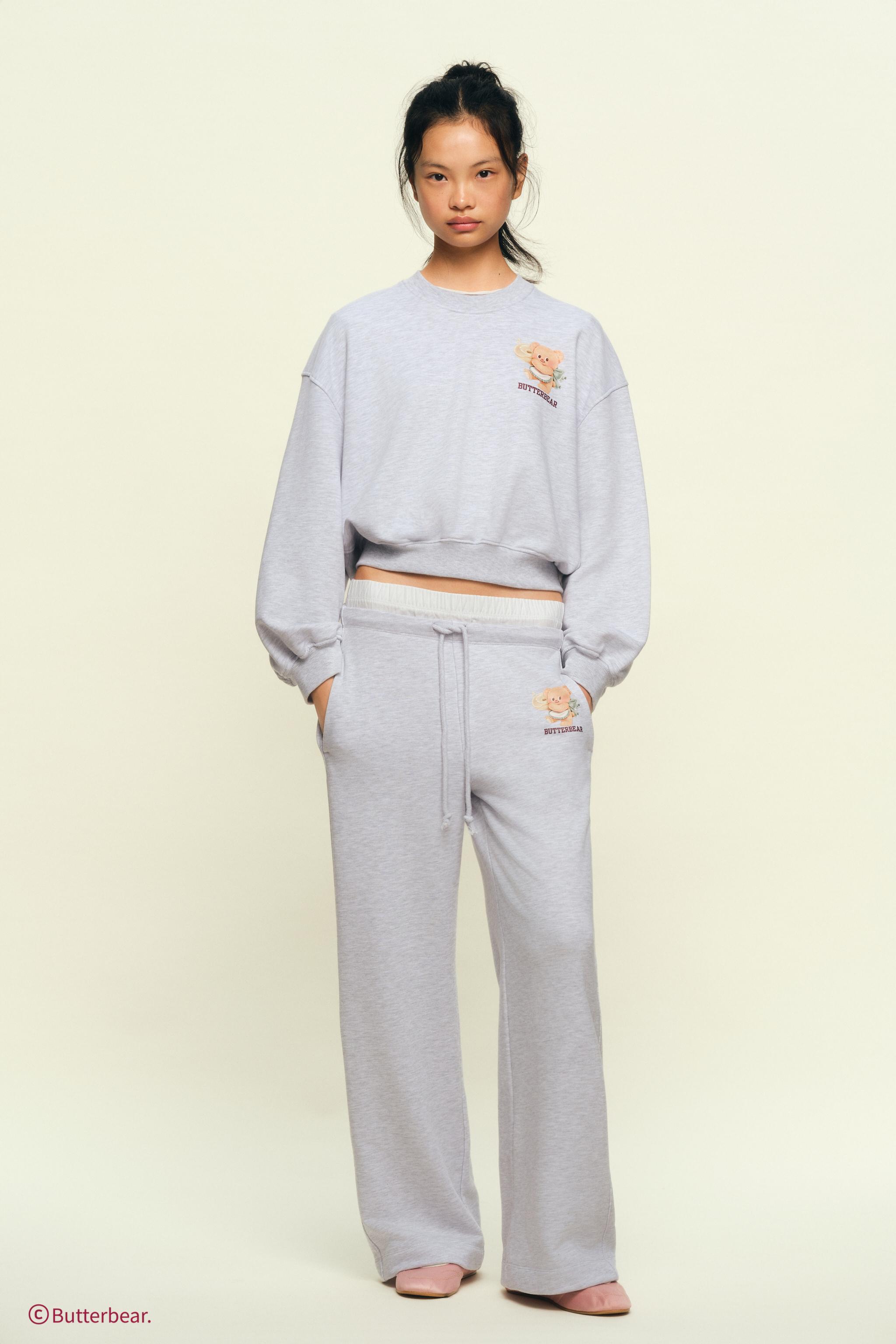 カシミヤ　グレー ニット ワイドパンツ サイドポケット Lサイズ】ウールカシミヤグレンチェックワイドパンツ｜BIGI