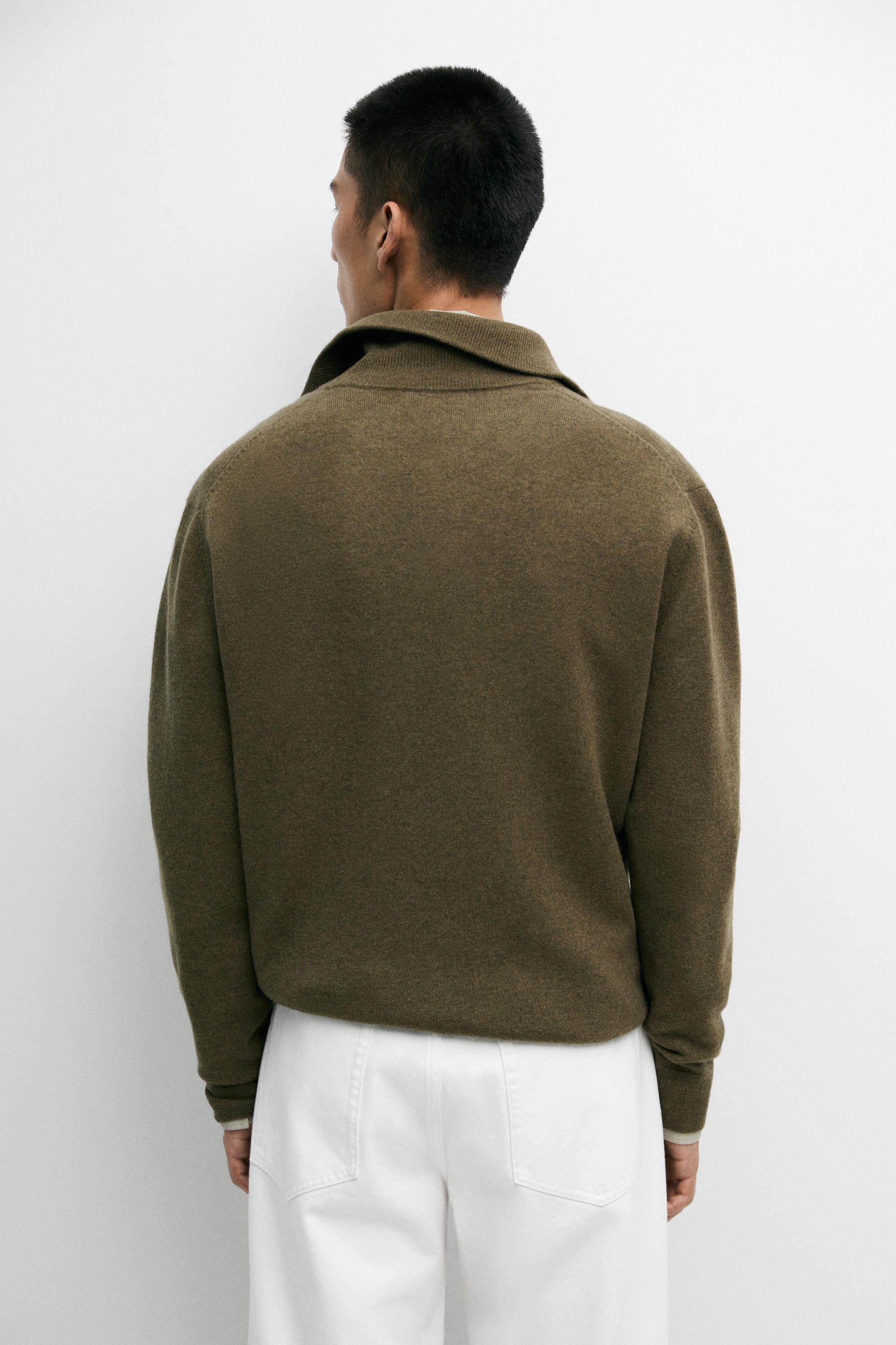 Mock neck zip-up knit sweater - 547 | ZARA United States