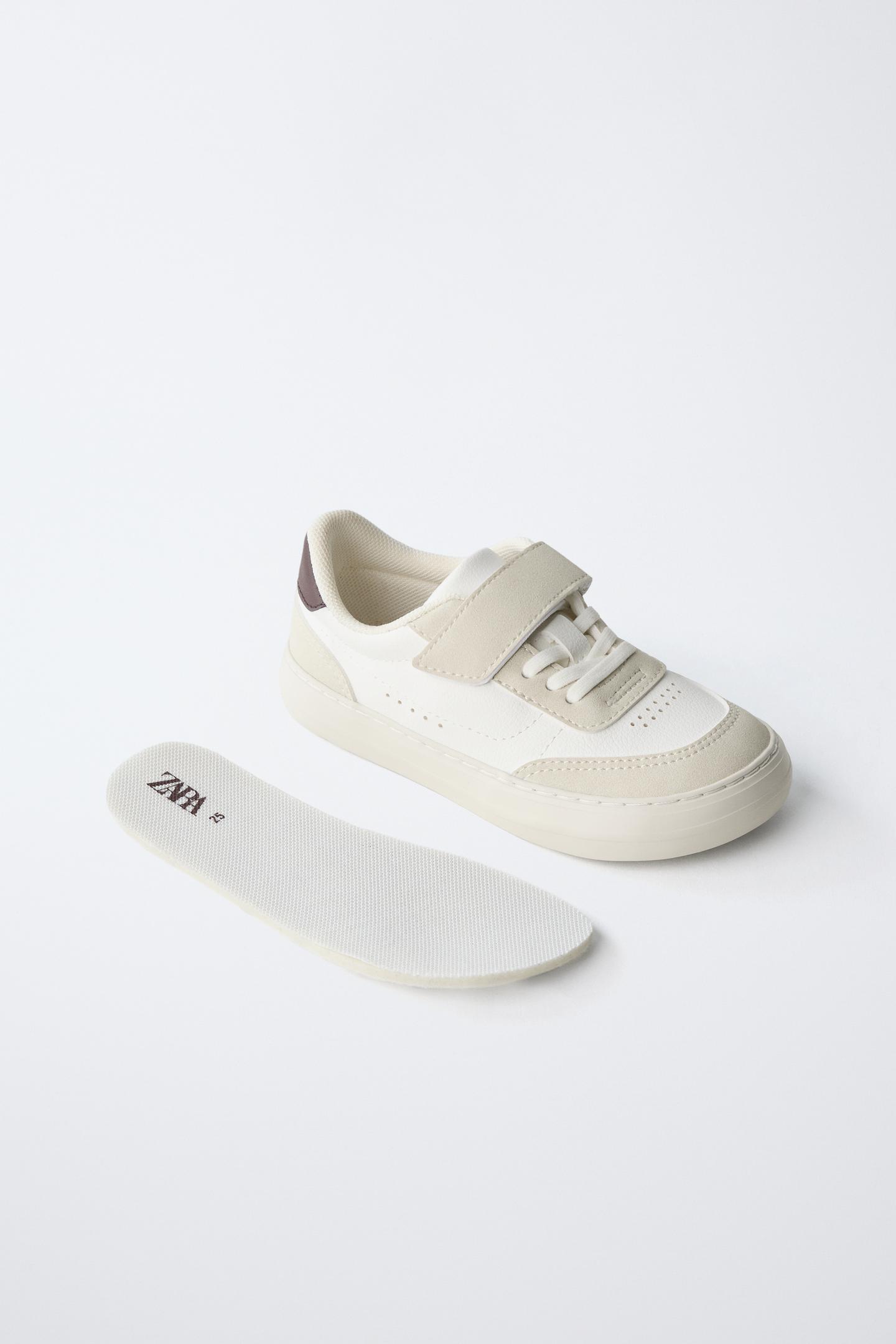 Детские кроссовки Zara Contrast Barefoot, цвет: Белый — фото 4