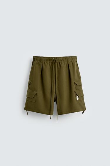 SR_A カーゴバミューダパンツオリーブグリーンZaraのSR_A カーゴバミューダパンツ - オリーブグリーン 