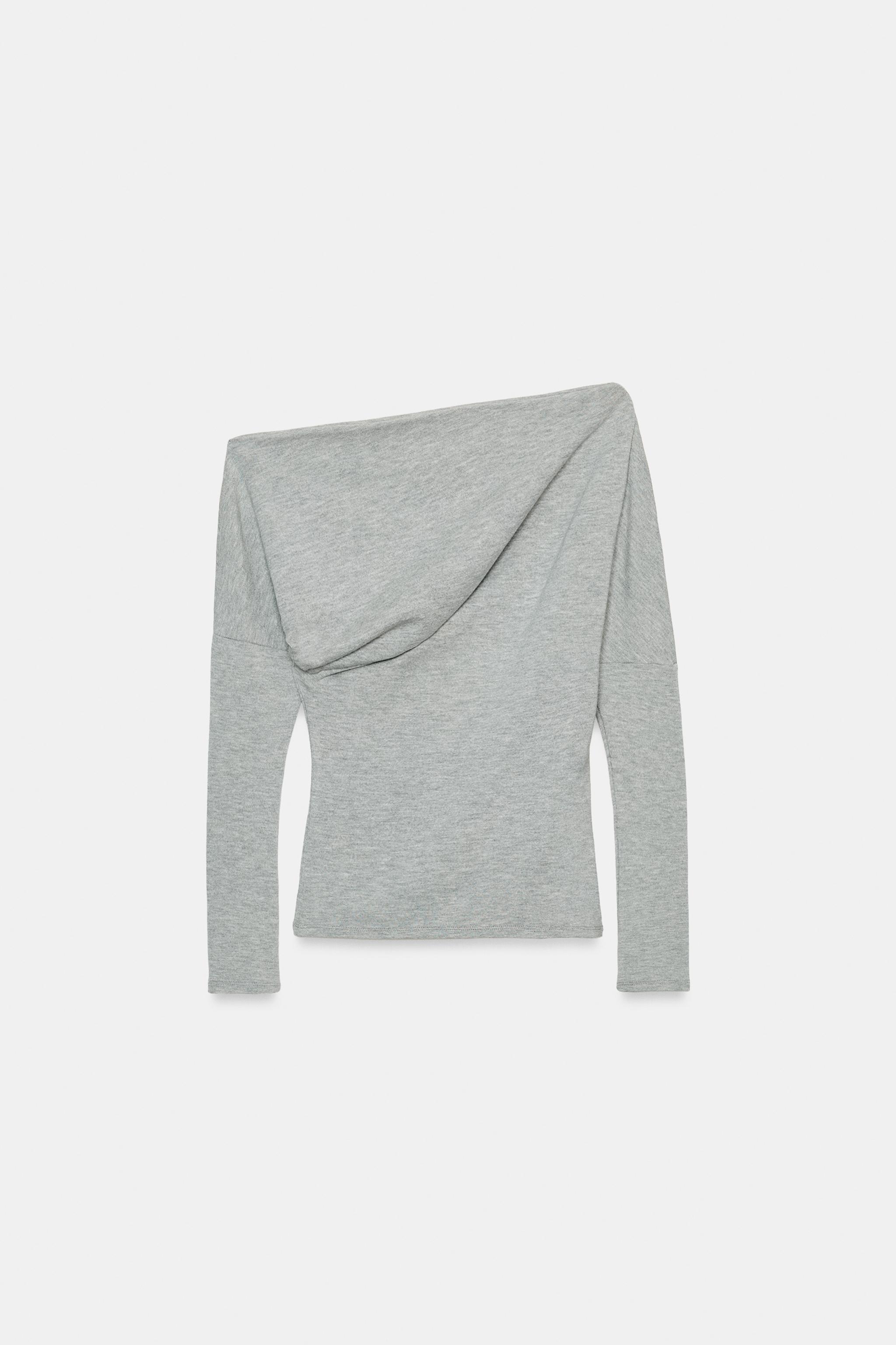 TOP ASSIMÉTRICO SOFT - Bege-vigoré | ZARA Brasil