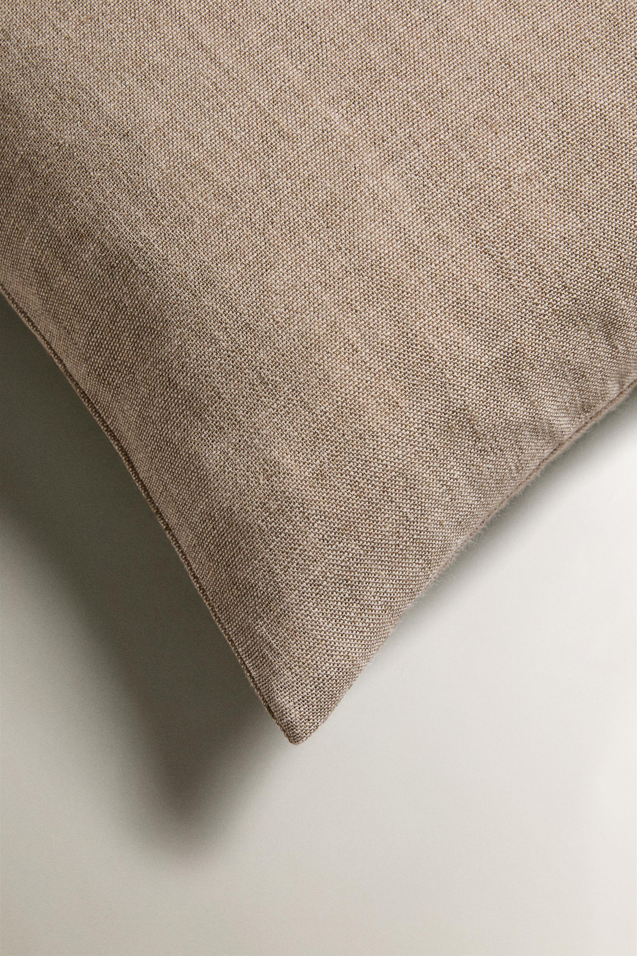 HOUSSE DE COUSSIN LIN FLEURS