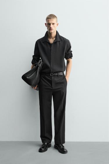 PANTALON À BANDES LATÉRALES - Noir de Zara - Image 0