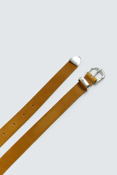CEINTURE EN CUIR - Moutarde de Zara - Image 3