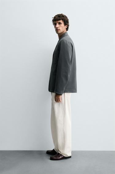 BLAZER COUPE DÉCONTRACTÉE STRUCTURÉE - Gris anthracite de Zara - Image 3