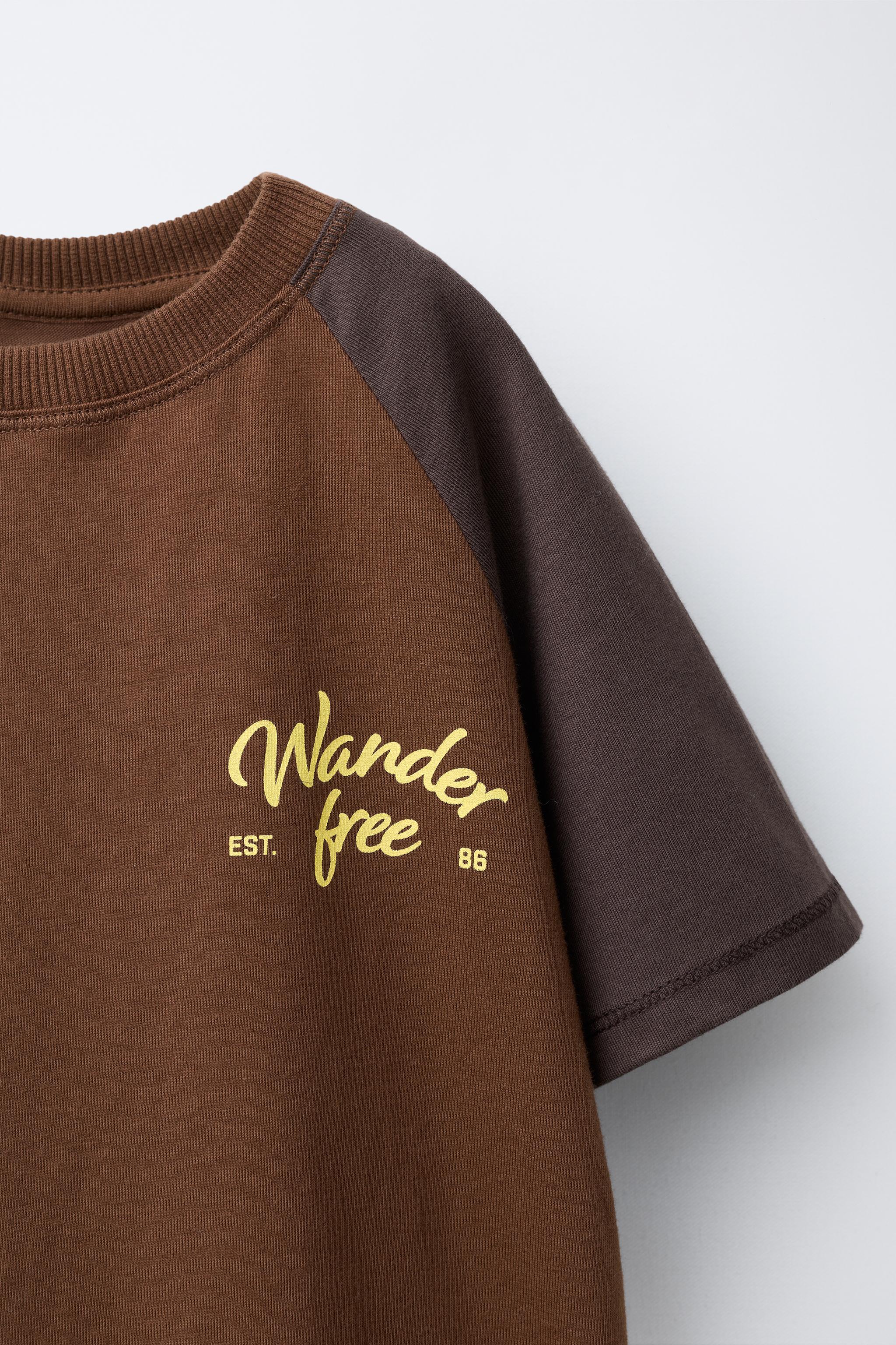 TEXT RAGLAN SLEEVE T-SHIRT