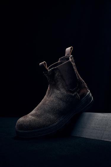 LEATHER CHELSEA BOOTS X SR_A - Grey by Zara