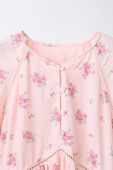 FLORAL LACE DRESS - Pastel pink by Zara - Image 2