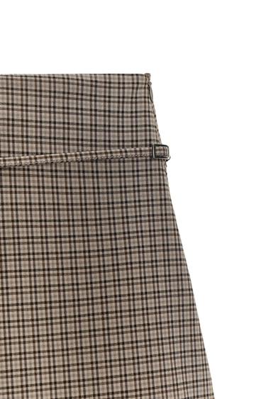 Zara BELTED SKORT - Gray / Tan