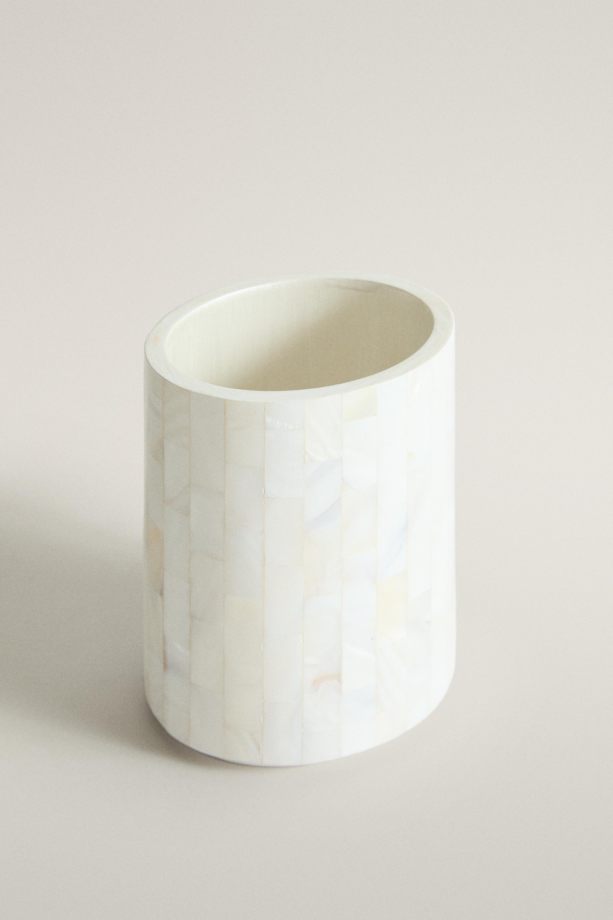 MOTHER-OF-PEARL TOOTHBRUSH HOLDER