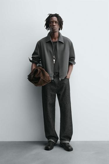 Zara 標準版型拉鍊套裝 - 淡米黃色