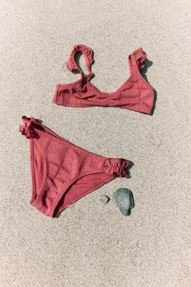 Zara 6-14 YEARS/ STRUCTURED BIKINI - Terracotta