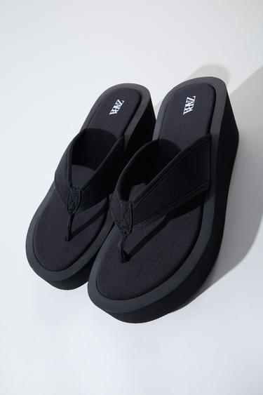 SANDÁLIA PLATAFORMA - Preto da Zara