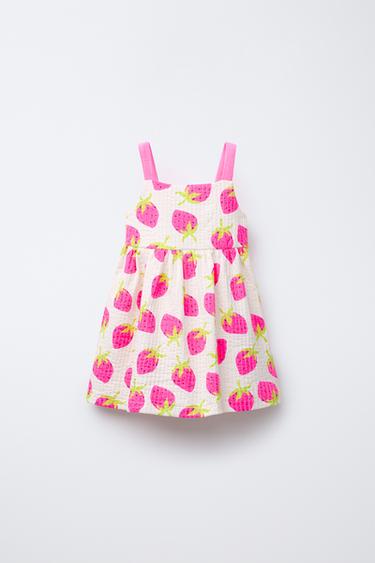 Zara LIPSUGA TEKSTUURNE MUSTRILINE KLEIT - Ecru