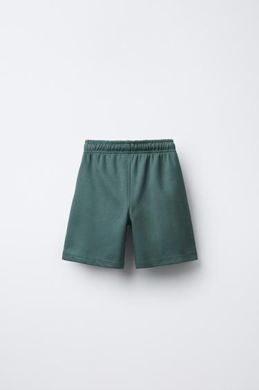 INTERLOCK SHORT SLEEVE HOODIE AND BERMUDA SHORTS SET - Green by Zara - Image 4