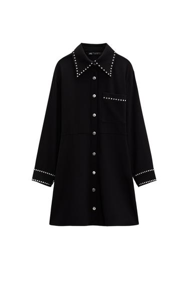 STUDDED SHIRT DRESS