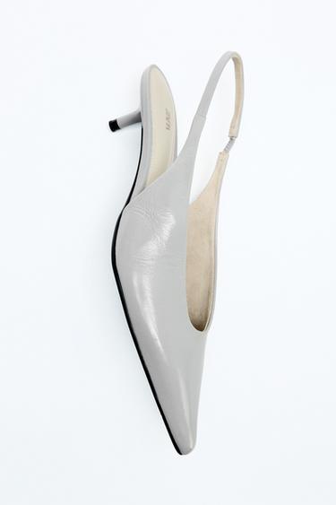 KITTENHEEL AUS LEDER - Hellgrau von Zara