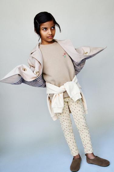 FLORAL PRINT SWEATSHIRT AND RIBBED LEGGINGS SET - Ecru by Zara