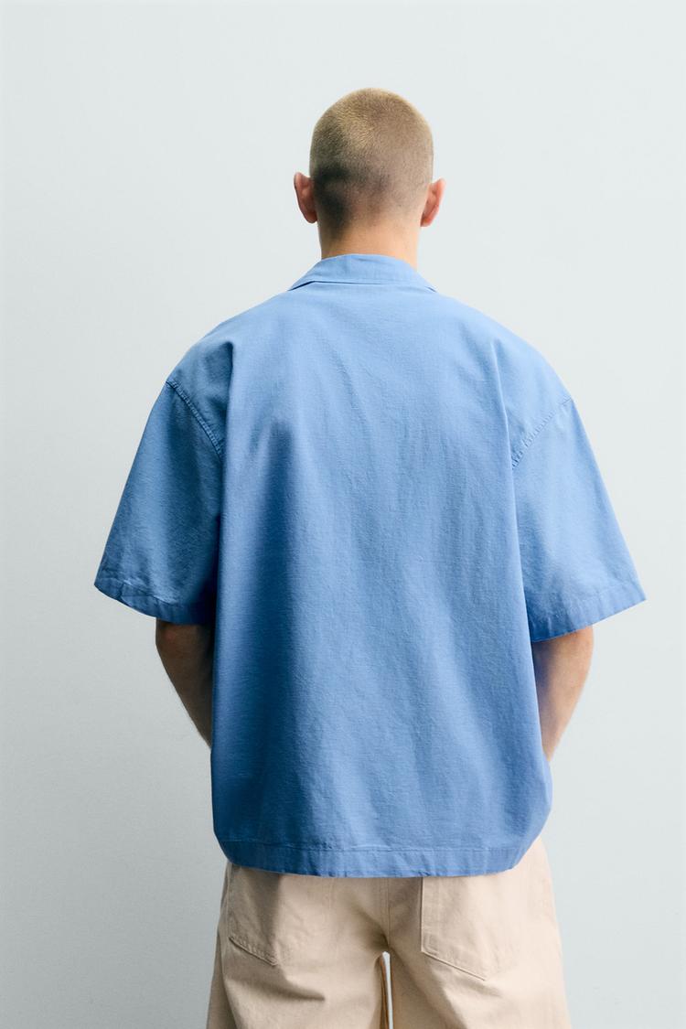 Camisa de corte relajado con bordado de sol 3