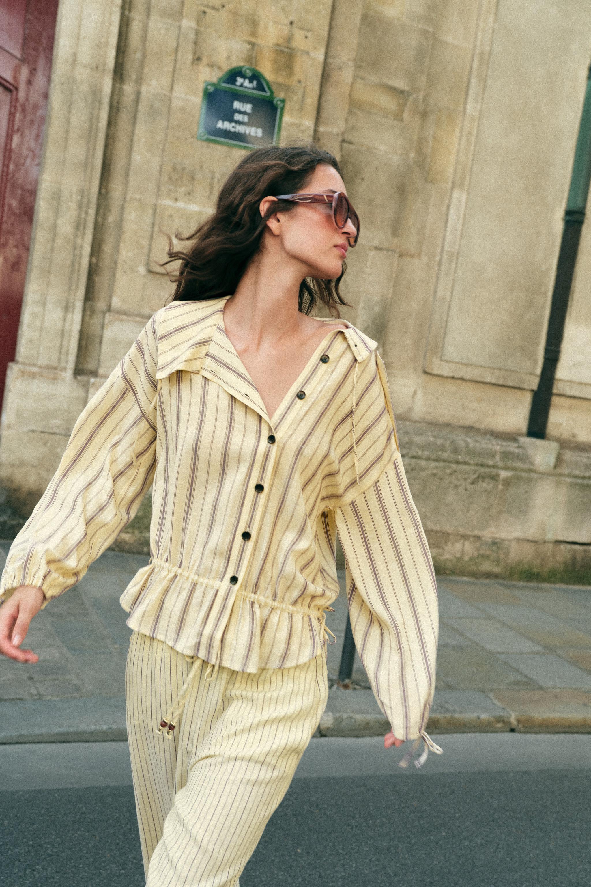 STRIPED LINEN JACKET