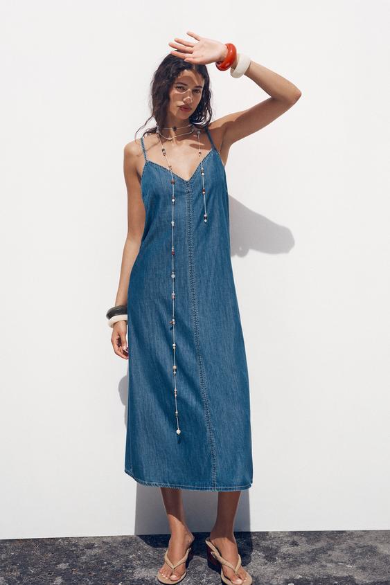 white christmas dresses Robbyn Cotton Denim Wrap Dress In Light Wash – K. A. Classics main image 0