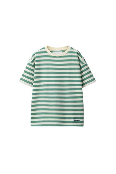 CAMISETA RAYAS HEAVY WEIGHT TEXTO - rayas de Zara