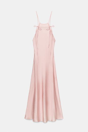 ROBE SATINÉE HALTER ZW COLLECTION - Rose de Zara - Image 8
