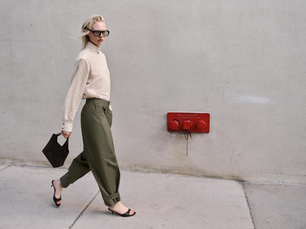 BARREL PANTS WITH BELT LOOPS