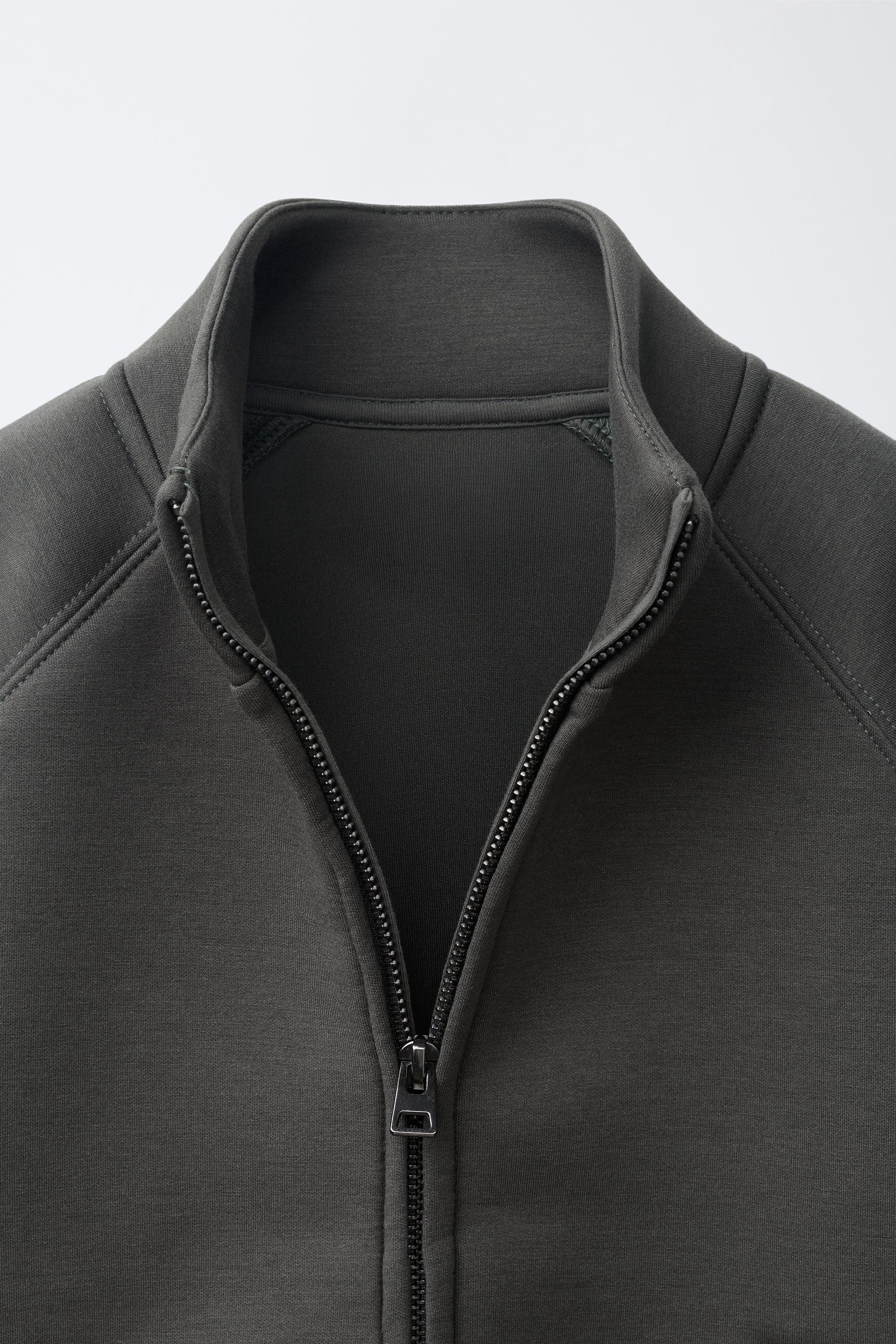 NEOPRENE ZIP-UP SWEATSHIRT