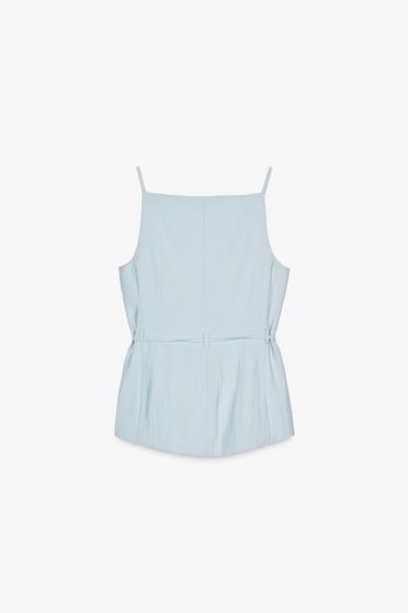 BEADED BELT WAISTCOAT - Light blue by Zara - Image 2