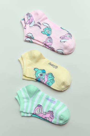 3ER-PACK KURZE SOCKEN LILO & STITCH © DISNEY - Rosa von Zara