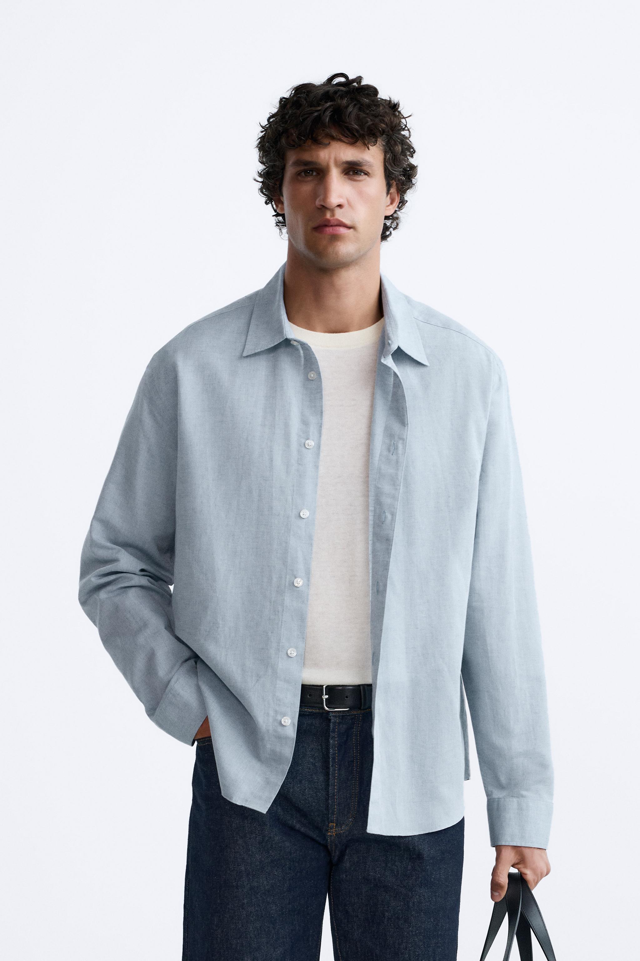 TEXTURED CHAMBRAY SHIRT