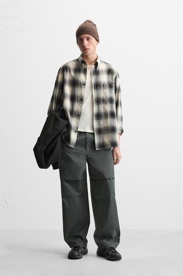 PARACHUTE TROUSERS - Khaki by Zara - Image 0